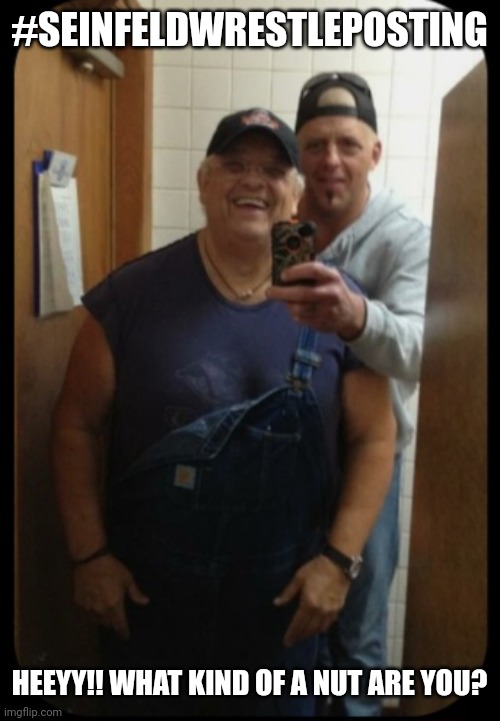 #SEINFELDWRESTLEPOSTING; HEEYY!! WHAT KIND OF A NUT ARE YOU? | made w/ Imgflip meme maker