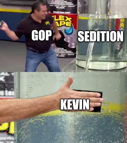 This should do it | GOP; SEDITION; KEVIN | image tagged in flex tape | made w/ Imgflip meme maker