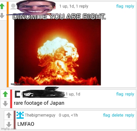 BBC news! We found rare footage or Japan! | image tagged in japan,bomb,hiroshima | made w/ Imgflip meme maker