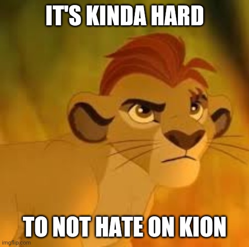 kion | IT'S KINDA HARD; TO NOT HATE ON KION | image tagged in kion crybaby,us-president-joe-biden | made w/ Imgflip meme maker