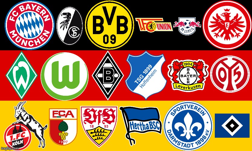 My Prediction for the 2023-2024 Bundesliga season | image tagged in germany,bundesliga,bayern munich,borussia dortmund,futbol,2024 | made w/ Imgflip meme maker