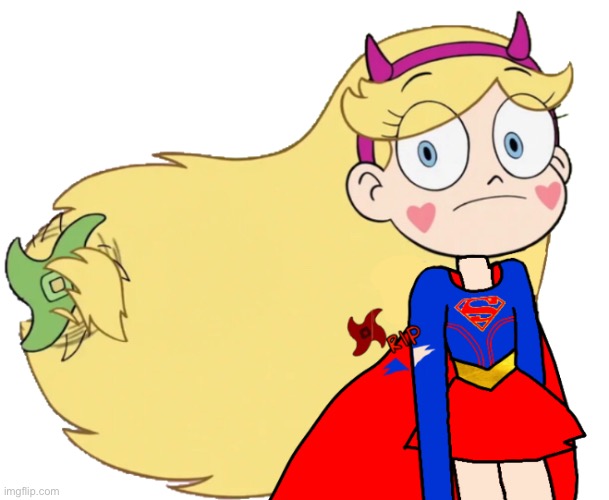 I think she Forgot to dodge this one | image tagged in star butterfly,svtfoe,supergirl,fanart,star vs the forces of evil,memes | made w/ Imgflip meme maker