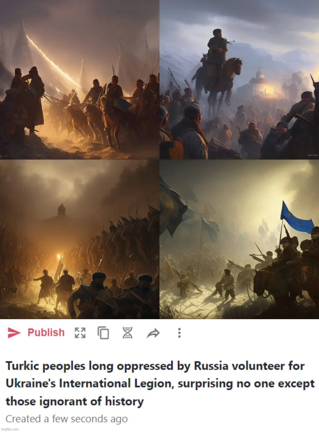 image tagged in turkic peoples long oppressed by russia volunteer for ukraine's | made w/ Imgflip meme maker