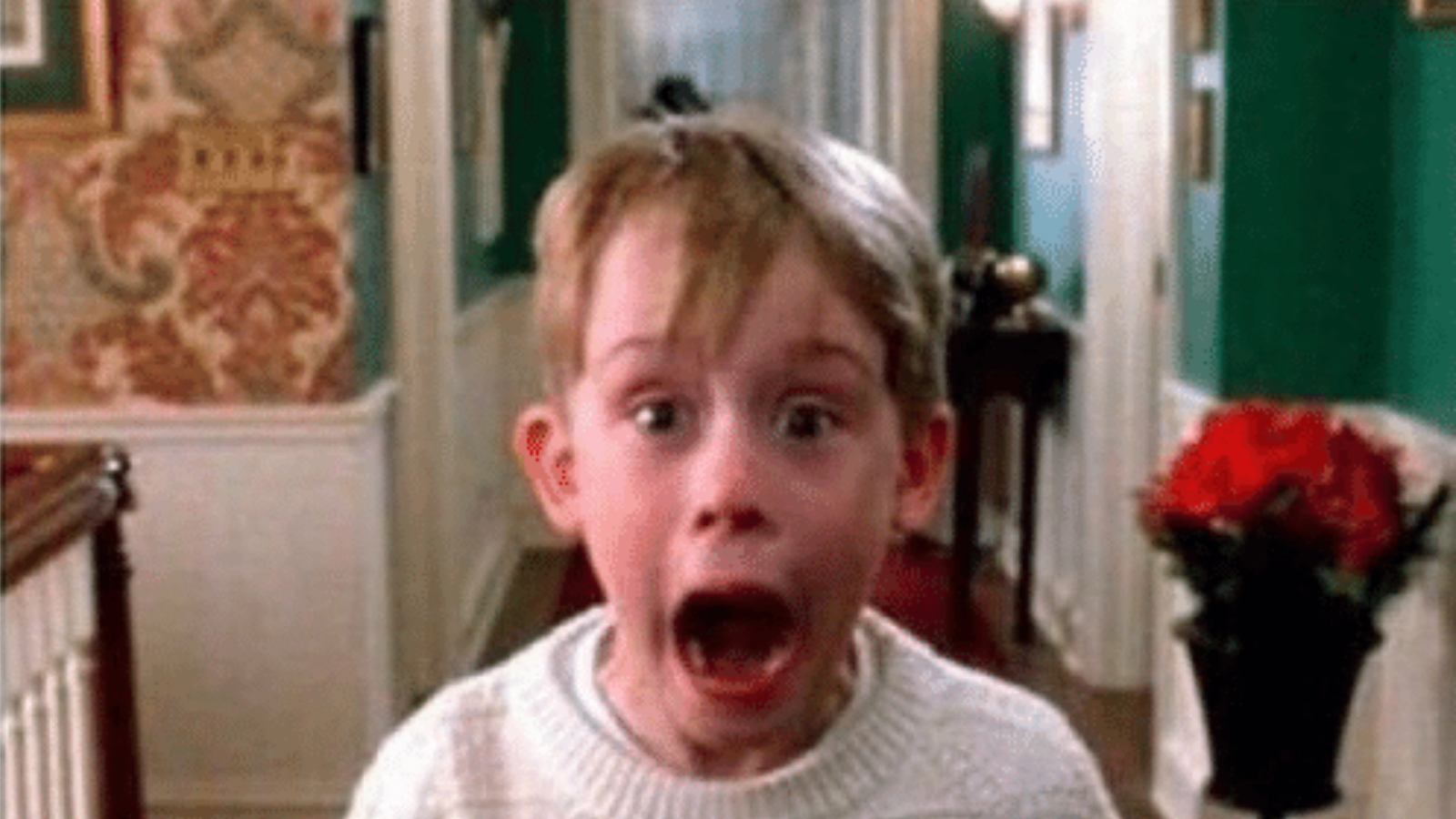 High Quality Kevin screaming home alone Blank Meme Template