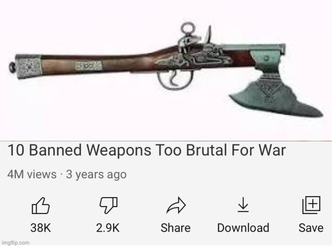 Image Title | image tagged in banned weapons too brutal for war | made w/ Imgflip meme maker