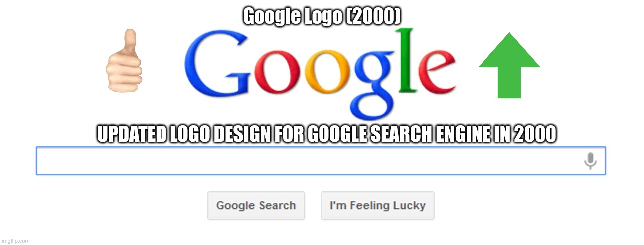 Google Search (2000s Logo Design) | Google Logo (2000); UPDATED LOGO DESIGN FOR GOOGLE SEARCH ENGINE IN 2000 | image tagged in google search 2000 - logo | made w/ Imgflip meme maker