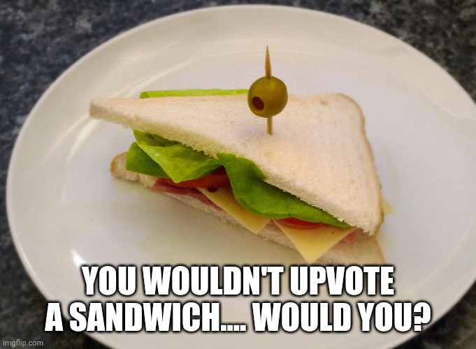 Sand | YOU WOULDN'T UPVOTE A SANDWICH.... WOULD YOU? | image tagged in uncle sam | made w/ Imgflip meme maker
