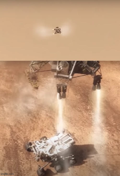 Spacecraft flying away from rover empty template | image tagged in memes | made w/ Imgflip meme maker