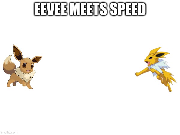 EEVEE MEETS SPEED | made w/ Imgflip meme maker