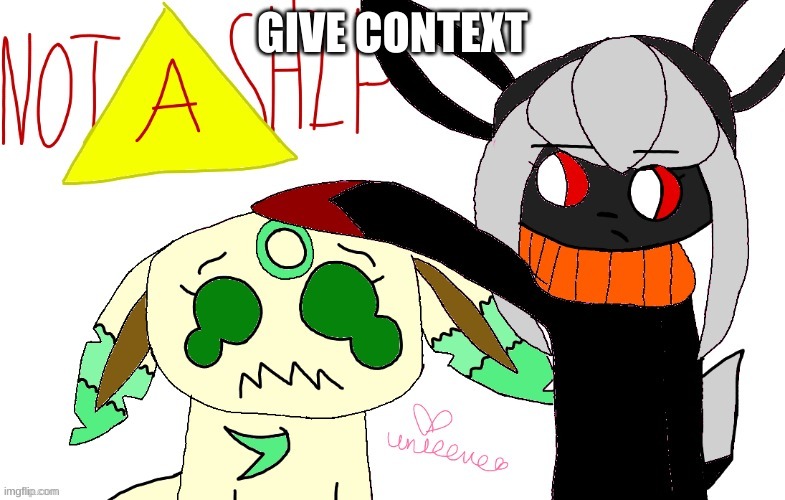 Redceon and Leafe by Unicorn_Eevee | GIVE CONTEXT | image tagged in redceon and leafe by unicorn_eevee | made w/ Imgflip meme maker