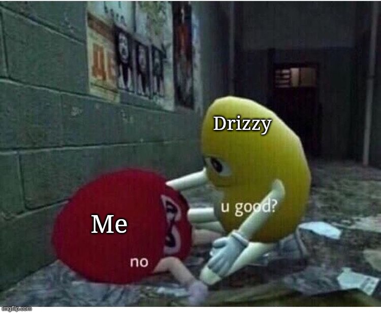 U Good No | Drizzy; Me | image tagged in u good no | made w/ Imgflip meme maker