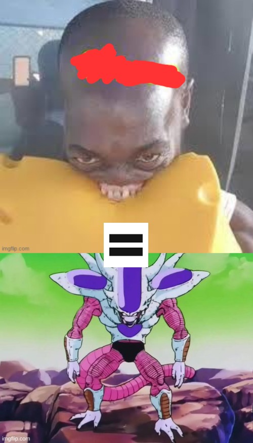 that guy looks like he got a kardashian plastic surgery | image tagged in freezer,dragon ball z,chese | made w/ Imgflip meme maker