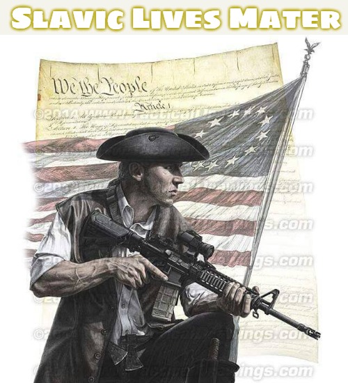 American Patriot | Slavic Lives Mater | image tagged in american patriot,slavic,slm,blm | made w/ Imgflip meme maker