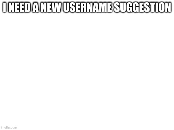 I NEED A NEW USERNAME SUGGESTION | made w/ Imgflip meme maker