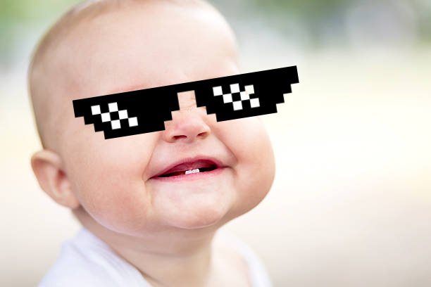 High Quality Baby with shades Blank Meme Template