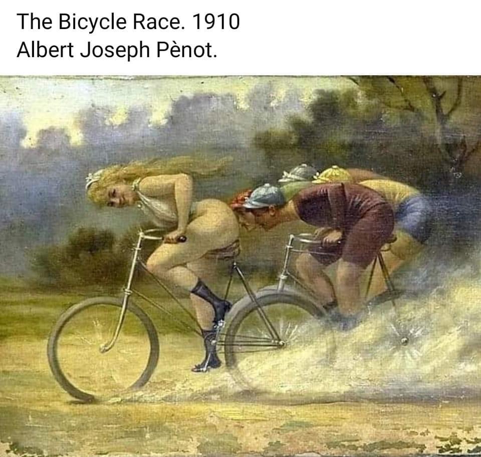 The bicycle race Blank Meme Template