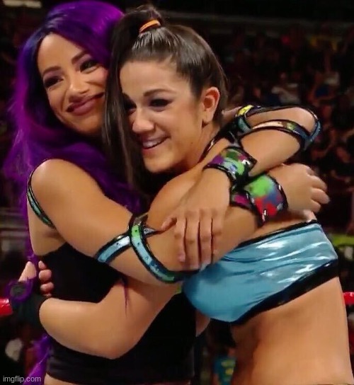 Call me a simp if you want, but forget mens wrestling! I love Sasha and Bayley way more. | made w/ Imgflip meme maker