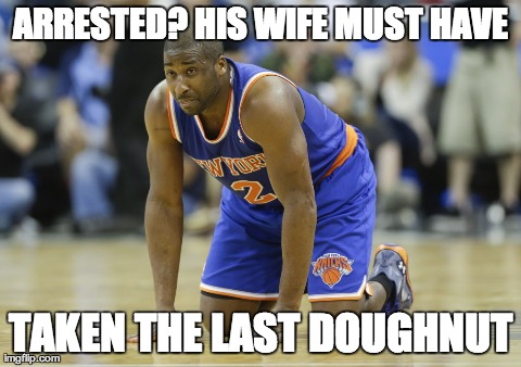 ARRESTED? HIS WIFE MUST HAVE TAKEN THE LAST DOUGHNUT | made w/ Imgflip meme maker