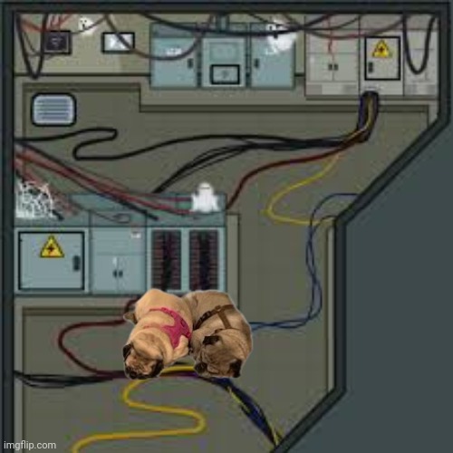 Pugs in electrical | image tagged in electrical among us,pugs,among us | made w/ Imgflip meme maker