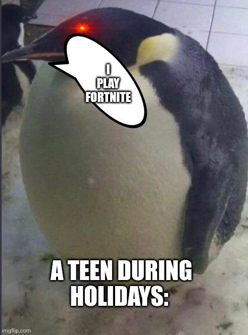 Thick Boi | I PLAY FORTNITE; A TEEN DURING HOLIDAYS: | image tagged in thick | made w/ Imgflip meme maker
