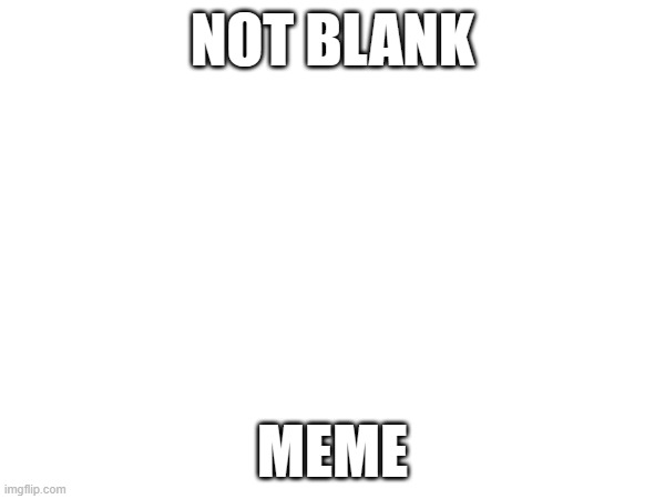 NOT BLANK; MEME | image tagged in trool face | made w/ Imgflip meme maker