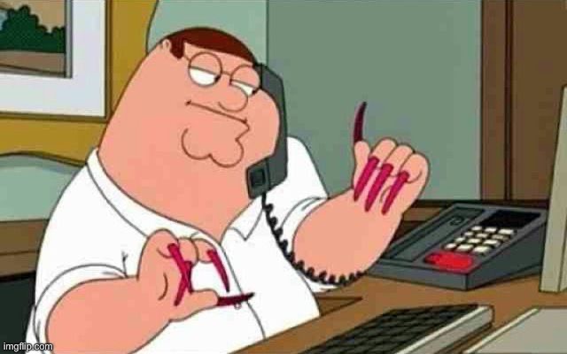 Peter Griffin with Nails | image tagged in peter griffin with nails | made w/ Imgflip meme maker