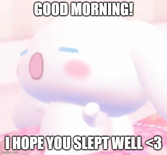 GOOD MORNING! I HOPE YOU SLEPT WELL <3 | made w/ Imgflip meme maker