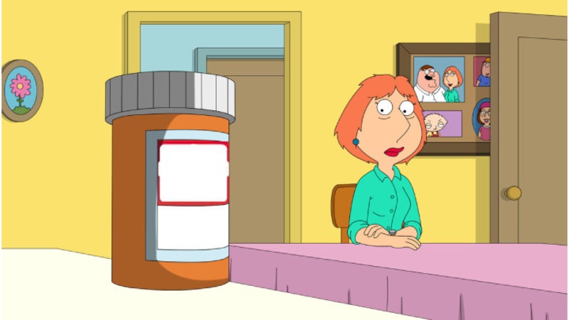 lois looking at pills Blank Meme Template