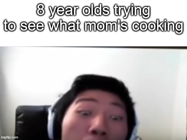Nothing here. | 8 year olds trying to see what mom's cooking | image tagged in angry korean gamer | made w/ Imgflip meme maker