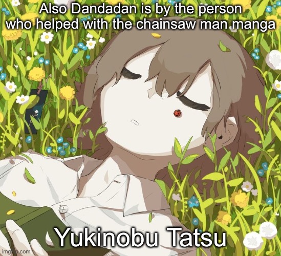 Avogado6 | Also Dandadan is by the person who helped with the chainsaw man manga; Yukinobu Tatsu | image tagged in avogado6 | made w/ Imgflip meme maker