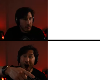 High Quality Markiplier Drake Meme Blank Meme Template