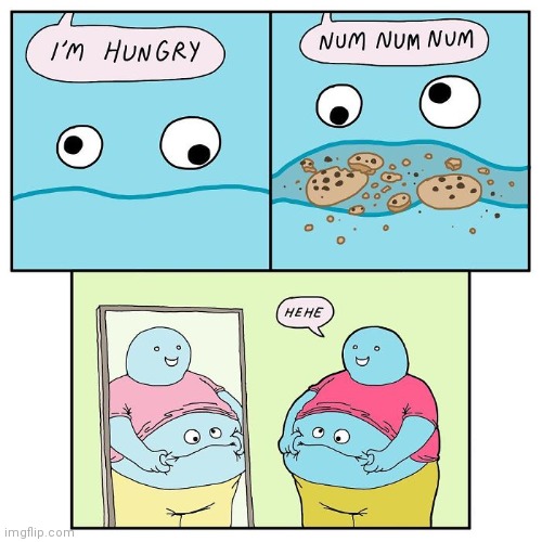Cookies | image tagged in fat,cookie monster,stomach,eating,cookies,comics/cartoons | made w/ Imgflip meme maker