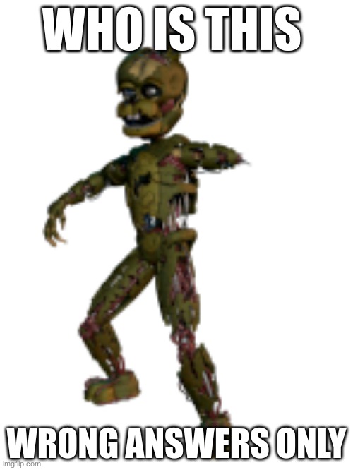 Scraptrap | WHO IS THIS; WRONG ANSWERS ONLY | image tagged in scraptrap | made w/ Imgflip meme maker