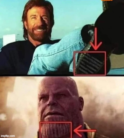 He Messed With Him! | image tagged in chuck norris,thanos | made w/ Imgflip meme maker