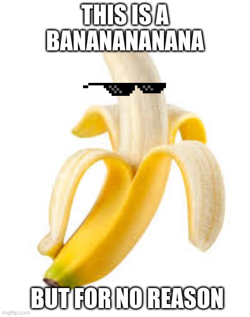 Oh yeah |  THIS IS A BANANANANANA; BUT FOR NO REASON | image tagged in banana,glasses | made w/ Imgflip meme maker