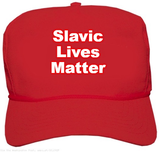 blank red MAGA hat | Slavic Lives Matter | image tagged in blank red maga hat,slavic,slavic star trek | made w/ Imgflip meme maker