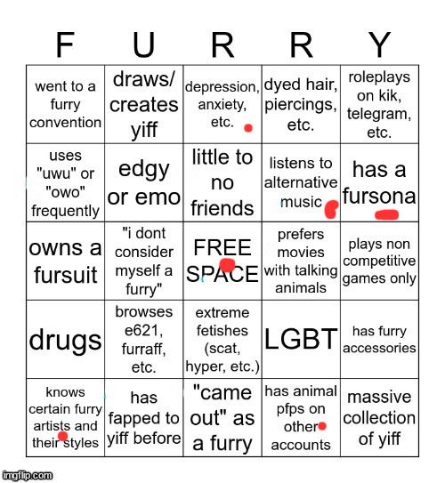 en | image tagged in furry bingo v2 | made w/ Imgflip meme maker