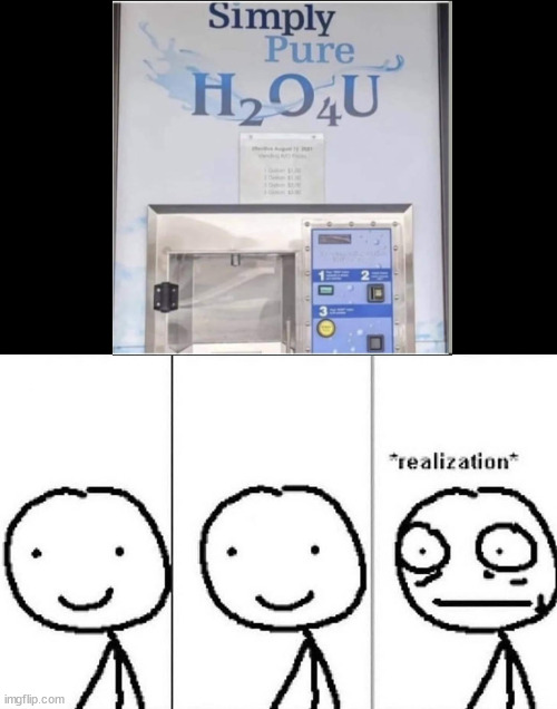 image tagged in realization,h2o delirious | made w/ Imgflip meme maker