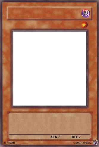 Classic Yugioh Card (1 Star Monster) Blank Meme Template