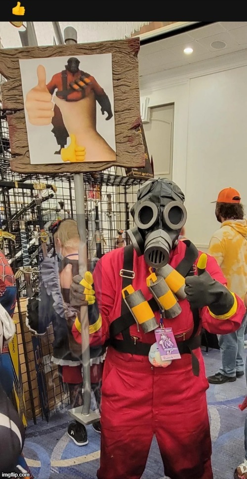Pyro Thumbs Up | image tagged in pyro thumbs up | made w/ Imgflip meme maker