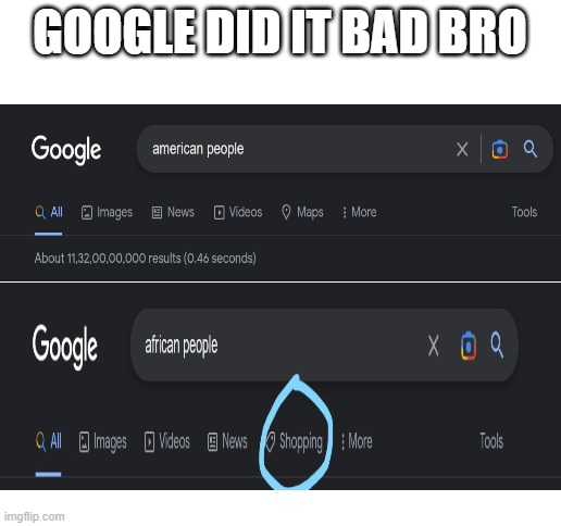 google did it bad bro | GOOGLE DID IT BAD BRO | image tagged in blank white template,people | made w/ Imgflip meme maker