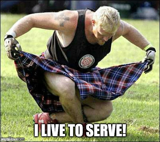 Bow | I LIVE TO SERVE! | image tagged in bow | made w/ Imgflip meme maker