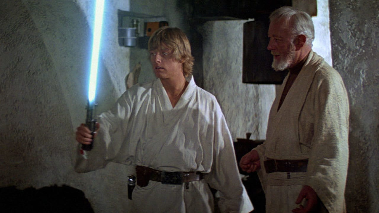 lightsaber-luke-kenobi Blank Meme Template