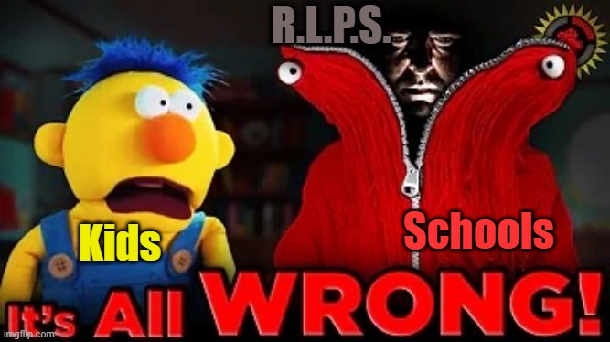 Real Life Program System | R.L.P.S. Schools; Kids | image tagged in evil surprise,schools,system | made w/ Imgflip meme maker