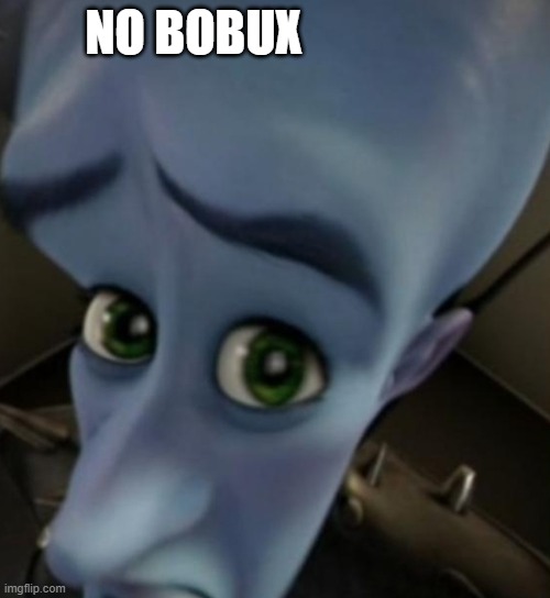 no bobux | NO BOBUX | image tagged in megamind no bitches | made w/ Imgflip meme maker