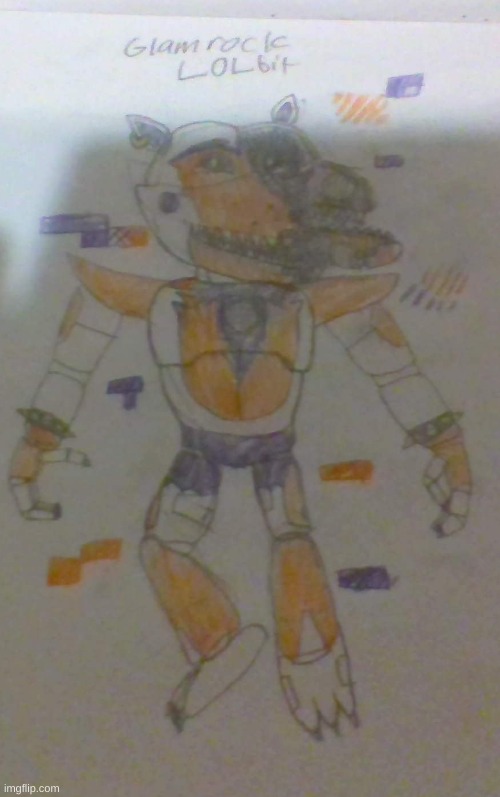 I finished my glamrock lolbit | image tagged in drawing,fnaf,fnaf security breach,lolbit | made w/ Imgflip meme maker