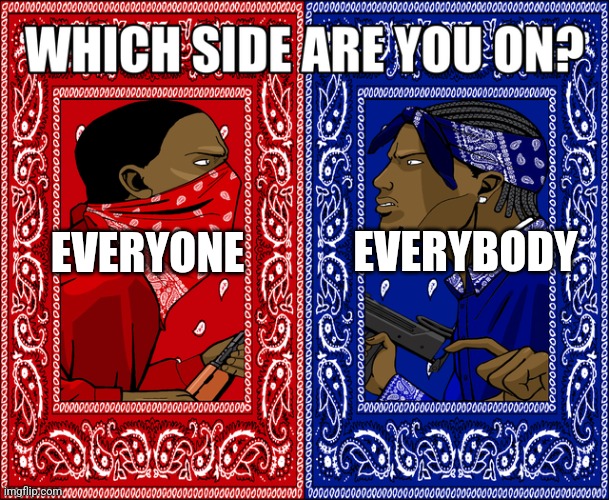 I dont know which side i will be on | EVERYBODY; EVERYONE | image tagged in which side are you on | made w/ Imgflip meme maker