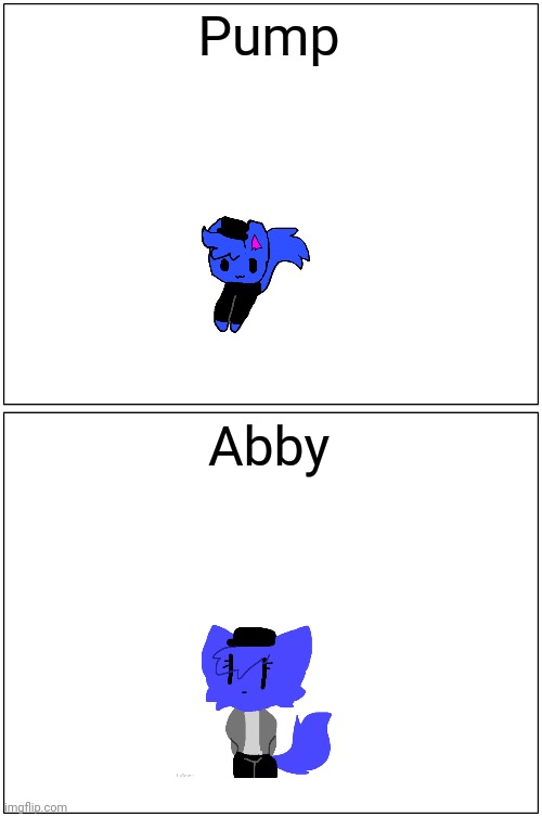 Who's cuter | Pump; Abby | image tagged in memes,blank comic panel 1x2 | made w/ Imgflip meme maker