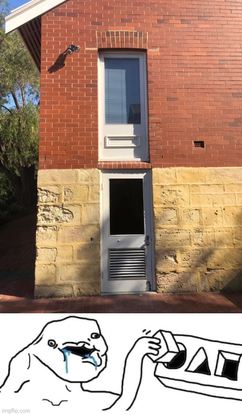 House design fail | image tagged in brainlet wojak constructor,design fails,house,you had one job,memes,houses | made w/ Imgflip meme maker