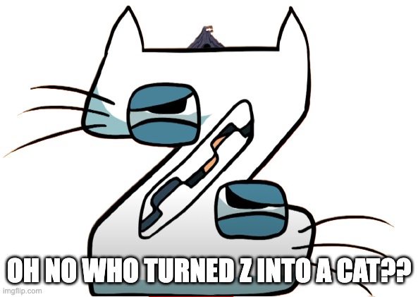 cat z | OH NO WHO TURNED Z INTO A CAT?? | image tagged in cat z,cats,z | made w/ Imgflip meme maker